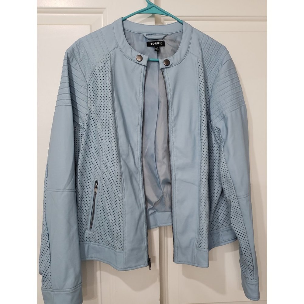 Torrid Size 2 Faux Leather Bomber Jacket NWOT